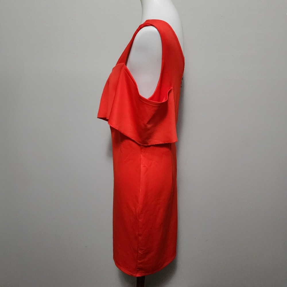 Anthology orange scuba frill sheath dress size 16 - Picture 3 of 8